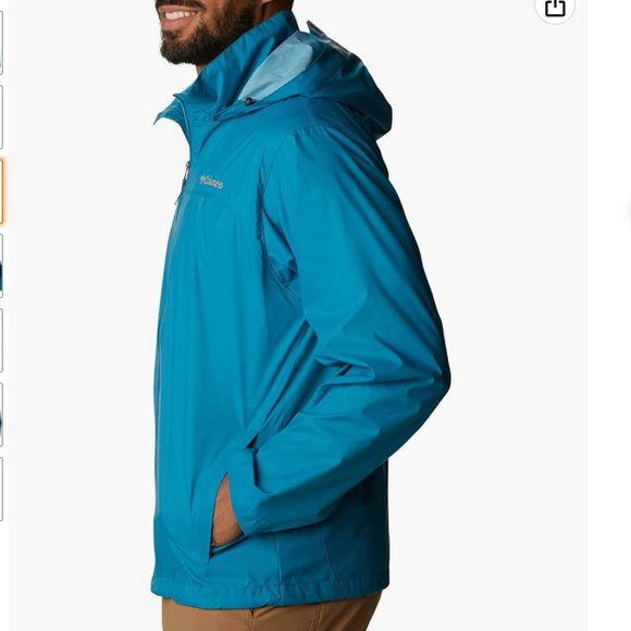 NWT Columbia Men's Glennaker Rain Jacket, deep marine XL - Picture 5 of 6
